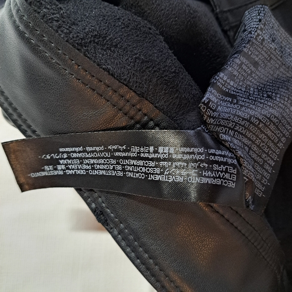 Zara Faux Leather Marine Wide Leg Black Pants - Picture 5 of 11